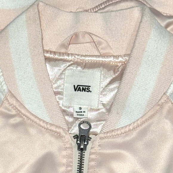 VTG Vans California Satin BomberJacket Tiger Floral Embroidery‎ Pink Womans SZ S - Picture 4 of 16